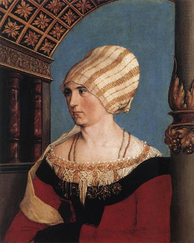 HOLBEIN, Hans the Younger Portrait of the Artist's Wife china oil painting image